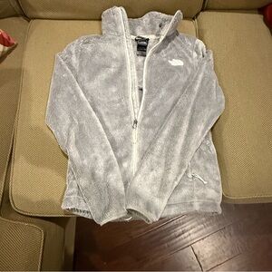 North Face Grey Fleece Zip-Up Jacket